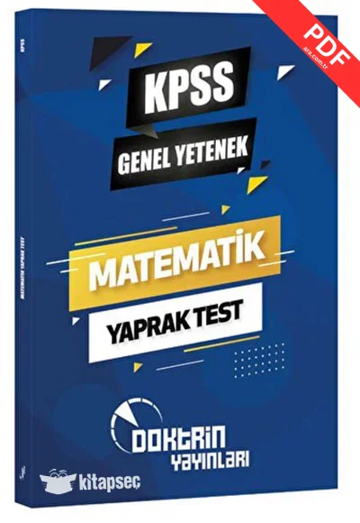 2025 KPSS Matematik Yaprak Test Doktrin Yayınları kitap kapağı