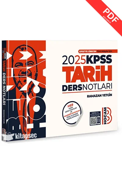 2025 KPSS Tarih Ders Notları Benim Hocam Yayınları kitap kapağı