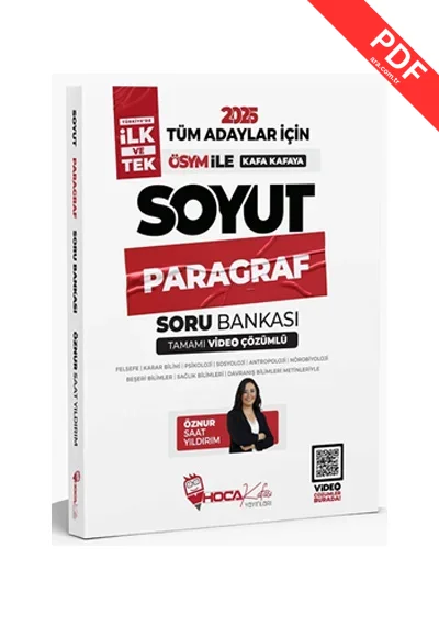 2025 KPSS TYT ALES DGS Soyut Paragraf Soru Bankası Video Çözümlü Hoca Kafası Yayınları kitap kapağı