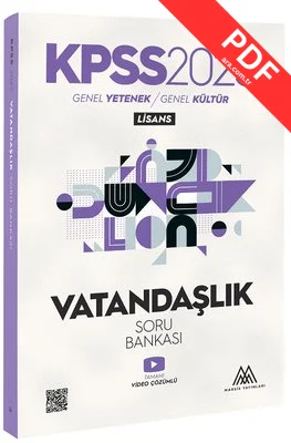 2025 KPSS Vatandaşlık Soru Bankası Genel Yetenek Genel Kültür Lisans kitap kapağı