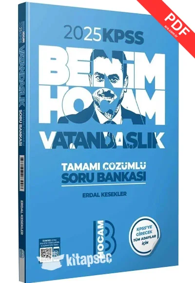 2025 KPSS Vatandaşlık Tamamı Çözümlü Soru Bankası Benim Hocam Yayınları kitap kapağı