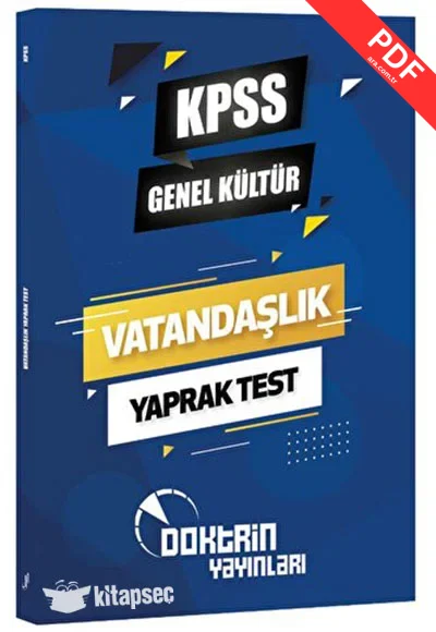 2025 KPSS Vatandaşlık Yaprak Test Doktrin Yayınları kitap kapağı