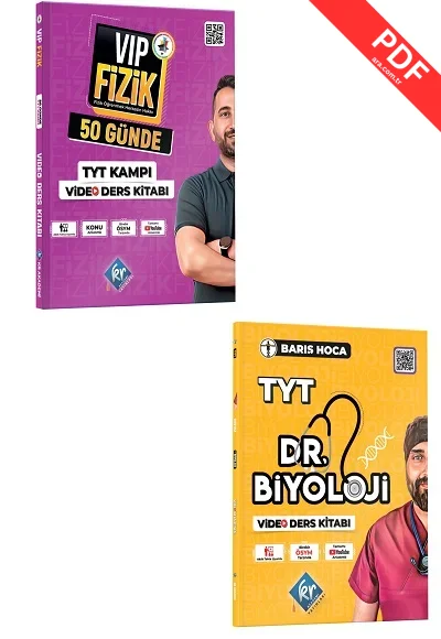 2025 Kr Akademi Barış VIP Fizik 50 Günde TYT Kampı Video Ders Kitabı - Hoca TYT Dr. Biyoloji Video Kamp Defteri kitap kapağı