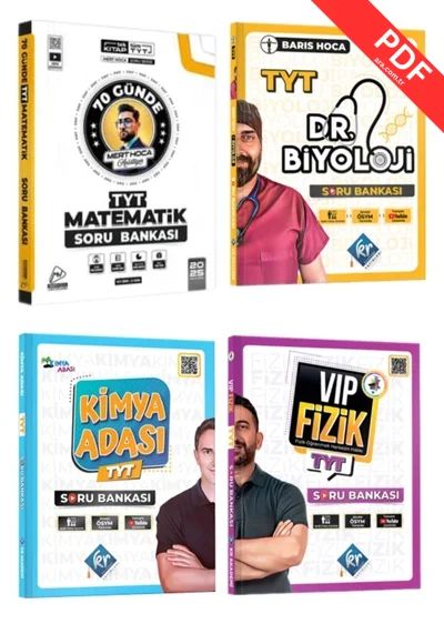 2025 Kr Akademi Mert Hoca Vip Fizik  Kimya Adası  Dr. Biyoloji TYT Soru Bankası GÜNCEL BASKI kitap kapağı