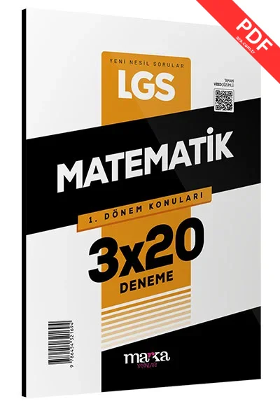 2025 LGS 1.Dönem Konuları Matematik 3 Deneme Marka Yayınları kitap kapağı