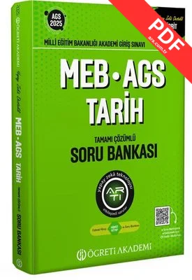 2025 MEB - AGS Tarih Tamamı Çözümlü Soru Bankası kitap kapağı