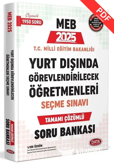 2025 MEB Yurt Dışında Görevlendirilecek Öğretmenleri Seçme Sınavı Soru Bankası Çözümlü Data Yayınları kitap kapağı