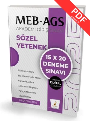 2025 MEB-AGS Akademi Giriş Sınavı - 15X20 Deneme Sınavı - Tamamı Dijital Çözümlü kitap kapağı