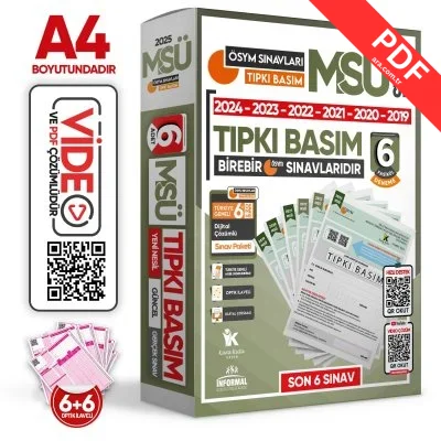 2025 MSÜ ÖSYM Çıkmış Soru Tıpkı Basım Türkiye Geneli Dijital Çözümlü 6lı Kitapçık DENEME Paketi kitap kapağı