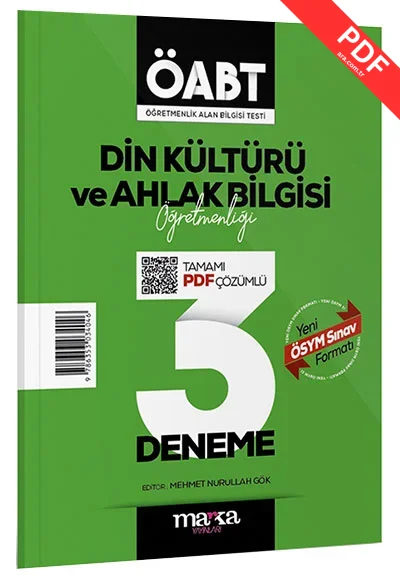 2025 ÖABT Din Kültürü ve Ahlak Bilgisi Öğretmenliği Tamamı Çözümlü 3 Deneme Marka Yayınları kitap kapağı