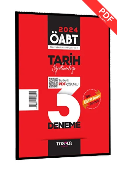 2025 ÖABT Tarih Öğretmenliği Tamamı Çözümlü 3 Deneme Marka Yayınları kitap kapağı