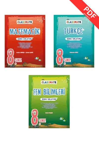 2025 OKYANUS CLASSMATE 8.SINIF TÜRKÇE+MATEMATİK + FEN BİLİMLERİ KONU ANALTIMLI SORU BANKASI kitap kapağı