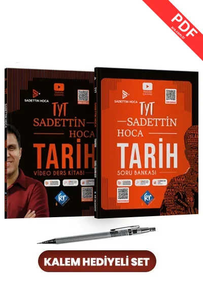 2025 SADETTİN AKYAYLA TYT TARİH SORU BANKASI VE VİDEO DERS KİTABI KALEM HEDİYELİ kitap kapağı