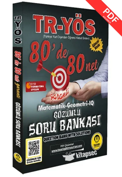 2025 TR YÖS Matematik Geometri IQ 80 de 80 Net Soru Bankası Tasarı Eğitim Yayınları kitap kapağı