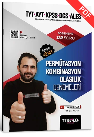 2025 TYT AYT KPSS DGS ALES Permütasyon Kombinasyon Olasılık Denemeleri Marka Yayınları kitap kapağı