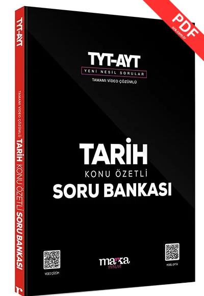 2025 TYT AYT Tarih Konu Özetli Yeni Nesil Soru Bankası Tamamı Video Çözümlü Marka Yayınları kitap kapağı