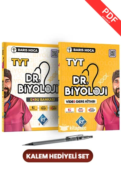 2025 TYT Dr. Biyoloji Video Ders Kitabı, Biyoloji Soru Bankası Seti Kalem Hediyeli kitap kapağı