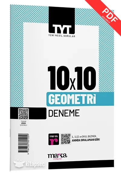 2025 TYT Geometri 10 Deneme Tamamı Video Çözümlü Marka Yayınları kitap kapağı