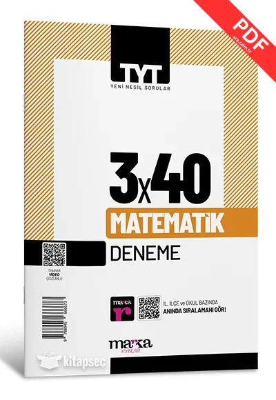 2025 TYT Matematik 3 Deneme Tamamı Video Çözümlü Marka Yayınları kitap kapağı