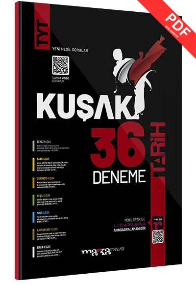 2025 TYT Tarih Kolaydan Zora 36 Kuşak Deneme Tamamı Video Çözümlü Marka Yayınları kitap kapağı