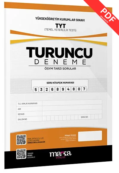 2025 TYT Yeni Nesil Turuncu Deneme Tamamı Video Çözümlü Marka Yayınları kitap kapağı