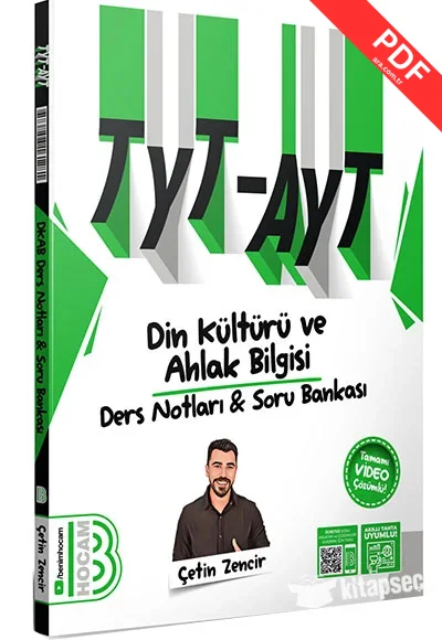 2025 TYT-AYT Din Kültürü ve Ahlak Bilgisi Ders Notları ve Tamamı Video Çözümlü Soru Bankası Benim Hocam Yayınları kitap kapağı