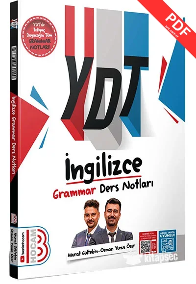 2025 YDT İngilizce Grammar Ders Notları Benim Hocam Yayınları kitap kapağı