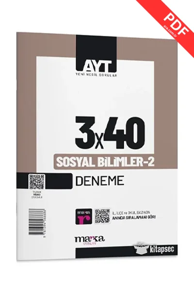 2025 YKS AYT Sosyal Bilimler2 3x40 Deneme Marka Yayınları kitap kapağı