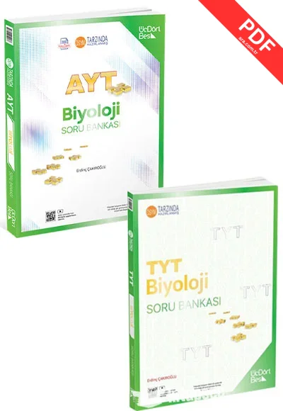 2025 YKS TYT AYT Biyoloji Soru Bankası 2 li Set - Erdinç Çakıroğlu Üç Dört Beş Yayınları kitap kapağı