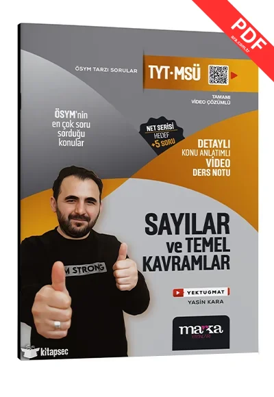 2025 YKS TYT MSÜ Sayılar ve Temel Kavramlar Konu Anlatımlı Video Ders Notu Marka Yayınları kitap kapağı