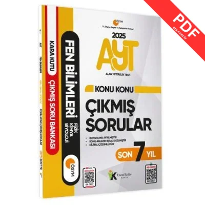 2025 YKS-AYT Fen Bilimleri (Fizik-Kimya-Biyoloji) Karakutu Konu Konu Çıkmış Sorular ÖSYM Son 7 Yıl kitap kapağı
