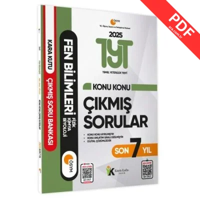 2025 YKS-TYT FEN Bilimleri Karakutu Konu Konu Çıkmış Soru Bankası ÖSYM Son 7 Yıl Dijital Çözümlü kitap kapağı