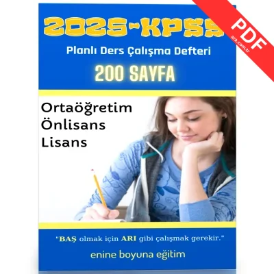 2025-KPSS Planlı Ders Çalışma Defteri 200 Sayfa kitap kapağı