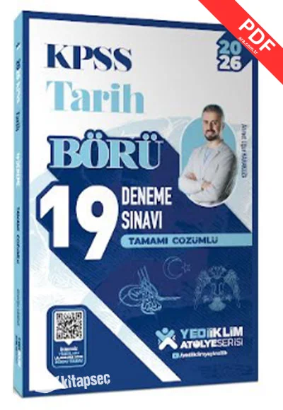 2026 KPSS Börü Tarih Tamamı Çözümlü 19 Deneme Sınavı Yediiklim Yayınları kitap kapağı