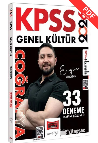 2026 KPSS Coğrafya 33 Deneme Çözümlü Engin Eraydın Yargı Yayınları kitap kapağı