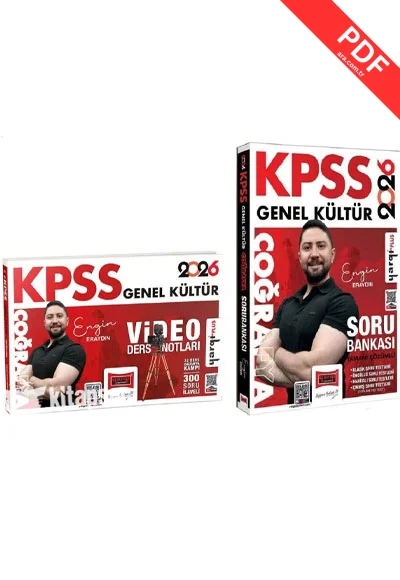 2026 KPSS Coğrafya Video Ders Notları + Soru Bankası 2 li Set Engin Eraydın Yargı Yayınları kitap kapağı