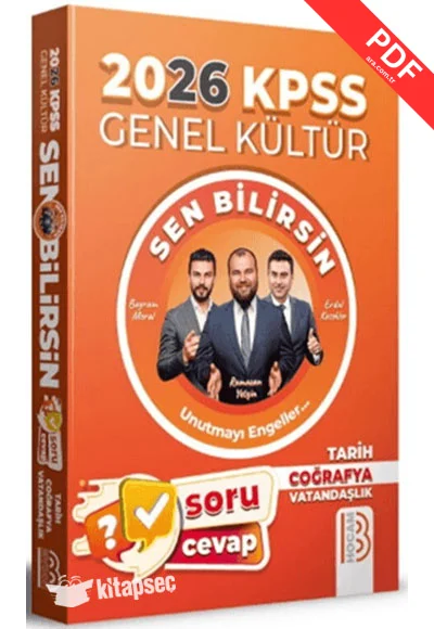 2026 KPSS Genel Kültür Sen Bilirsin Tarih-Coğrafya-Vatandaşlık Soru Cevap Kitabı Benim Hocam Yayınları kitap kapağı