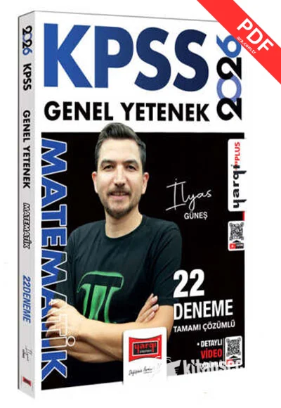 2026 KPSS Genel Yetenek Tamamı Çözümlü Matematik 22 Deneme (İlyas Güneş) Yargı Yayınları kitap kapağı
