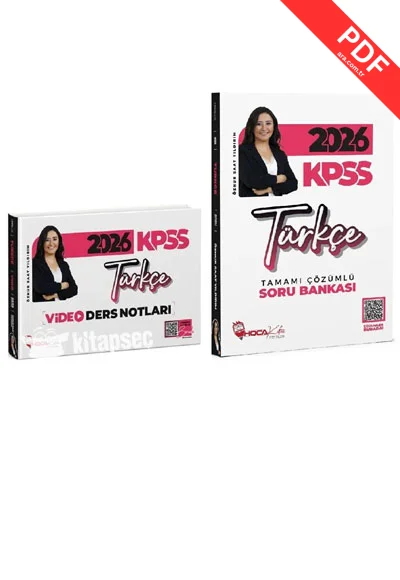 2026 KPSS Türkçe Video Ders Notları + Soru Bankası 2 li Set Öznur Saat Yıldırım Hoca Kafası Yayınları kitap kapağı