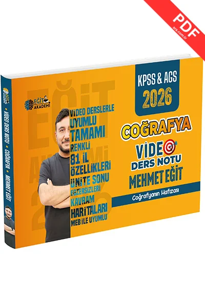 2026 MEB AGS KPSS Coğrafya Video Ders Notları Mehmet Eğit kitap kapağı