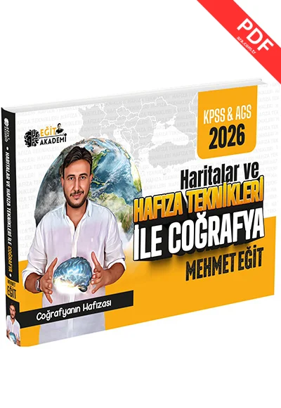 2026 MEB AGS KPSS Mehmet Eğit Haritalar ve Hafıza Teknikleriyle Coğrafya Eğit Akademi kitap kapağı