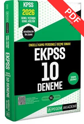 2026 E - KPSS Engelli Kamu Personeli Seçme Sınavı Tamamı Çözümlü 10 Deneme (Ortaöğretim - Ön Lisans) kitap kapağı