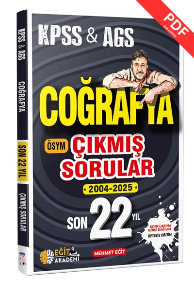 2026 KPSS Coğrafya Son 22 Yıl Çıkmış Sorular Mehmet Eğit Eğit Akademi kitap kapağı