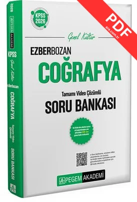 2026 KPSS Genel Yetenek Genel Kültür Ezberbozan Coğrafya Tamamı Video Çözümlü Soru Bankası kitap kapağı