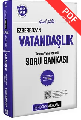 2026 KPSS Genel Yetenek Genel Kültür Ezberbozan Vatandaşlık Tamamı Video Çözümlü Soru Bankası kitap kapağı