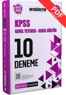 2026 KPSS Genel Yetenek Genel Kültür Ortaöğretim Tamamı Çözümlü 10 Deneme kitap kapağı