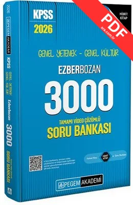 2026 KPSS Genel Yetenek Genel Kültür Ezberbozan 3000 Tamamı Video Çözümlü Soru Bankası kitap kapağı