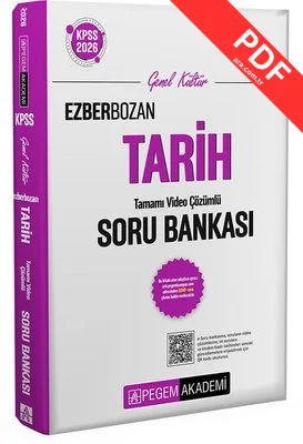 2026 KPSS Genel Yetenek Genel Kültür Ezberbozan Tarih Tamamı Video Çözümlü Soru Bankası kitap kapağı