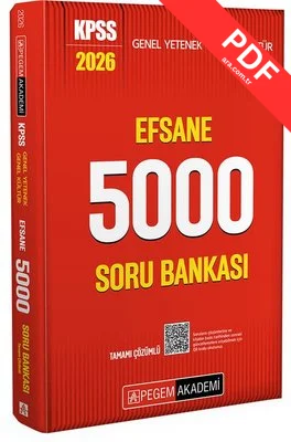 2026 KPSS Genel Yetenek Genel Kültür Efsane 5000 Tamamı Çözümlü Soru Bankası kitap kapağı