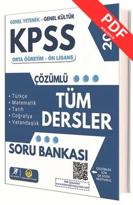 2026 KPSS Orta Öğretim Çözümlü Tüm Dersler Soru Bankası kitap kapağı